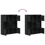 vidaXL Bibliotecă Stejar negru 89x24x101,5 cm Lemn prelucrat vidaXL Bibliotecă Stejar negru 89x24x101,5 cm Lemn prelucrat