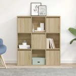 vidaXL Bibliotecă, stejar sonoma, 89x24x101,5 cm, lemn prelucrat vidaXL Bibliotecă, stejar sonoma, 89x24x101,5 cm, lemn prelucrat
