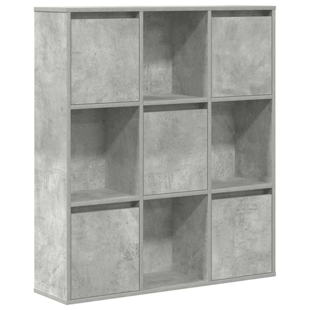 vidaXL Bibliotecă, gri beton, 89x24x101,5 cm, lemn prelucrat