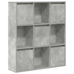 vidaXL Bibliotecă, gri beton, 89x24x101,5 cm, lemn prelucrat vidaXL Bibliotecă, gri beton, 89x24x101,5 cm, lemn prelucrat