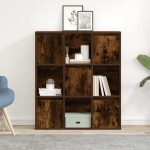 vidaXL Bibliotecă, stejar fumuriu, 89x24x101,5 cm, lemn prelucrat