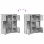 vidaXL Bibliotecă, gri sonoma, 89x24x101,5 cm, lemn prelucrat vidaXL Bibliotecă, gri sonoma, 89x24x101,5 cm, lemn prelucrat
