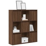 vidaXL Bibliotecă, stejar maro, 89x24x101,5 cm, lemn prelucrat vidaXL Bibliotecă, stejar maro, 89x24x101,5 cm, lemn prelucrat