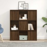 vidaXL Bibliotecă, stejar maro, 89x24x101,5 cm, lemn prelucrat vidaXL Bibliotecă, stejar maro, 89x24x101,5 cm, lemn prelucrat