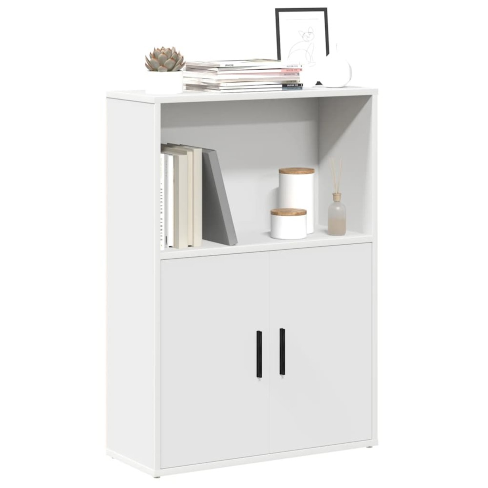 vidaXL Bibliotecă, alb, 60x24x85 cm, lemn prelucrat