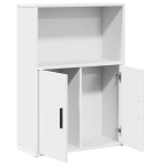 vidaXL Bibliotecă, alb, 60x24x85 cm, lemn prelucrat vidaXL Bibliotecă, alb, 60x24x85 cm, lemn prelucrat