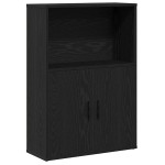 vidaXL Bibliotecă Stejar negru 60x24x85 cm Lemn prelucrat vidaXL Bibliotecă Stejar negru 60x24x85 cm Lemn prelucrat