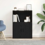 vidaXL Bibliotecă Stejar negru 60x24x85 cm Lemn prelucrat vidaXL Bibliotecă Stejar negru 60x24x85 cm Lemn prelucrat