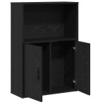 vidaXL Bibliotecă Stejar negru 60x24x85 cm Lemn prelucrat vidaXL Bibliotecă Stejar negru 60x24x85 cm Lemn prelucrat
