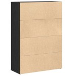 vidaXL Bibliotecă Stejar negru 60x24x85 cm Lemn prelucrat vidaXL Bibliotecă Stejar negru 60x24x85 cm Lemn prelucrat