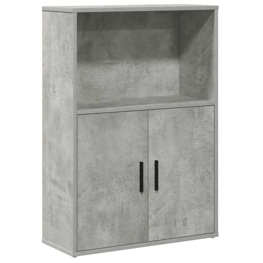 vidaXL Bibliotecă, gri beton, 60x24x85 cm, lemn prelucrat