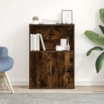 vidaXL Bibliotecă, stejar fumuriu, 60x24x85 cm, lemn prelucrat vidaXL Bibliotecă, stejar fumuriu, 60x24x85 cm, lemn prelucrat