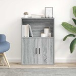 vidaXL Bibliotecă, gri sonoma, 60x24x85 cm, lemn prelucrat vidaXL Bibliotecă, gri sonoma, 60x24x85 cm, lemn prelucrat