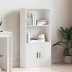 vidaXL Bibliotecă, alb, 60x24x120 cm, lemn prelucrat vidaXL Bibliotecă, alb, 60x24x120 cm, lemn prelucrat