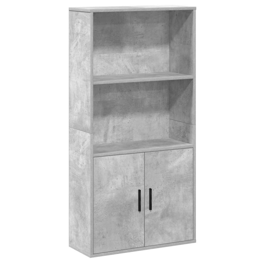 vidaXL Bibliotecă, gri beton, 60x24x120 cm, lemn prelucrat