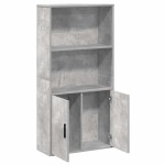 vidaXL Bibliotecă, gri beton, 60x24x120 cm, lemn prelucrat vidaXL Bibliotecă, gri beton, 60x24x120 cm, lemn prelucrat