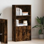 vidaXL Bibliotecă, stejar fumuriu, 60x24x120 cm, lemn prelucrat vidaXL Bibliotecă, stejar fumuriu, 60x24x120 cm, lemn prelucrat
