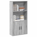 vidaXL Bibliotecă, gri sonoma, 60x24x120 cm, lemn prelucrat vidaXL Bibliotecă, gri sonoma, 60x24x120 cm, lemn prelucrat