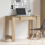 vidaXL Birou, stejar sonoma,100x45x75 cm, lemn prelucrat
