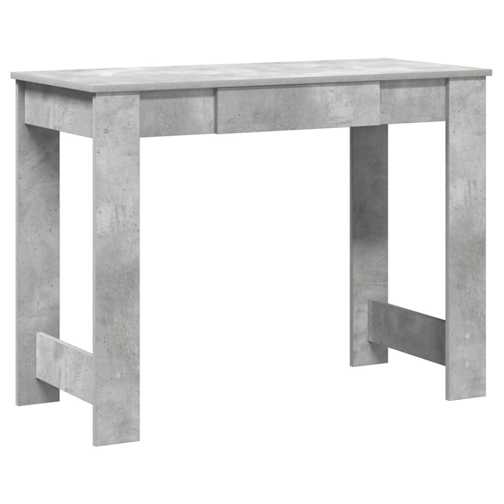 vidaXL Birou, gri beton,100x45x75 cm, lemn compozit