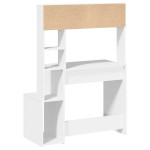 vidaXL Birou cu rafturi, alb, 100x45x140 cm, lemn compozit vidaXL Birou cu rafturi, alb, 100x45x140 cm, lemn compozit