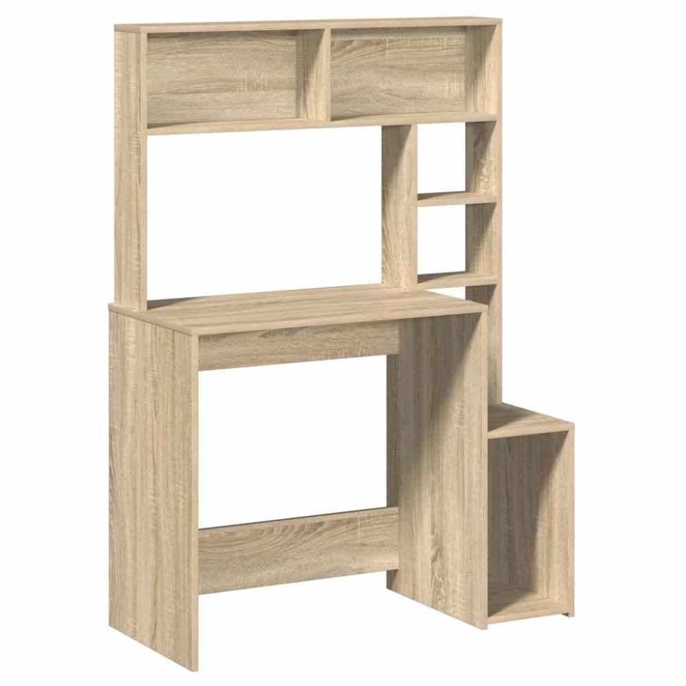 vidaXL Birou cu rafturi, stejar sonoma, 100x45x140 cm, lemn compozit