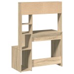 vidaXL Birou cu rafturi, stejar sonoma, 100x45x140 cm, lemn compozit vidaXL Birou cu rafturi, stejar sonoma, 100x45x140 cm, lemn compozit