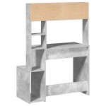 vidaXL Birou cu rafturi, gri beton, 100x45x140 cm, lemn compozit vidaXL Birou cu rafturi, gri beton, 100x45x140 cm, lemn compozit
