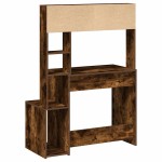 vidaXL Birou cu rafturi, stejar fumuriu, 100x45x140 cm, lemn compozit vidaXL Birou cu rafturi, stejar fumuriu, 100x45x140 cm, lemn compozit