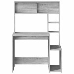 vidaXL Birou cu rafturi, gri sonoma, 100x45x140 cm, lemn compozit vidaXL Birou cu rafturi, gri sonoma, 100x45x140 cm, lemn compozit