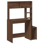 vidaXL Birou cu rafturi, stejar maro, 100x45x140 cm, lemn compozit