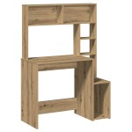 vidaXL Birou cu rafturi stejar artizanal 100x45x140 cm, lemn prelucrat vidaXL Birou cu rafturi stejar artizanal 100x45x140 cm, lemn prelucrat