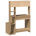vidaXL Birou cu rafturi stejar artizanal 100x45x140 cm, lemn prelucrat vidaXL Birou cu rafturi stejar artizanal 100x45x140 cm, lemn prelucrat