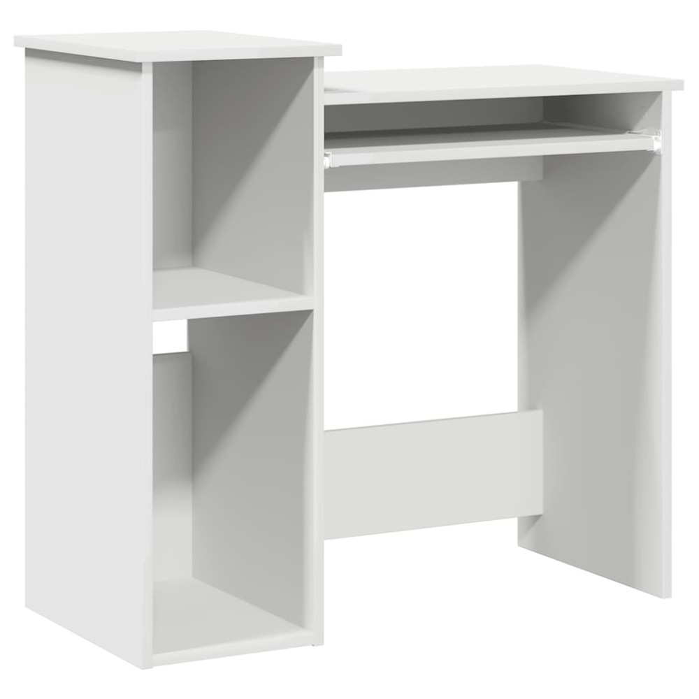 vidaXL Birou cu rafturi, alb, 84x40x78 cm, PAL