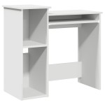 vidaXL Birou cu rafturi, alb, 84x40x78 cm, PAL vidaXL Birou cu rafturi, alb, 84x40x78 cm, PAL