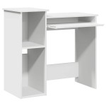 vidaXL Birou cu rafturi, alb, 84x40x78 cm, PAL vidaXL Birou cu rafturi, alb, 84x40x78 cm, PAL