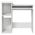 vidaXL Birou cu rafturi, alb, 84x40x78 cm, PAL vidaXL Birou cu rafturi, alb, 84x40x78 cm, PAL