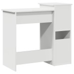 vidaXL Birou cu rafturi, alb, 84x40x78 cm, PAL vidaXL Birou cu rafturi, alb, 84x40x78 cm, PAL