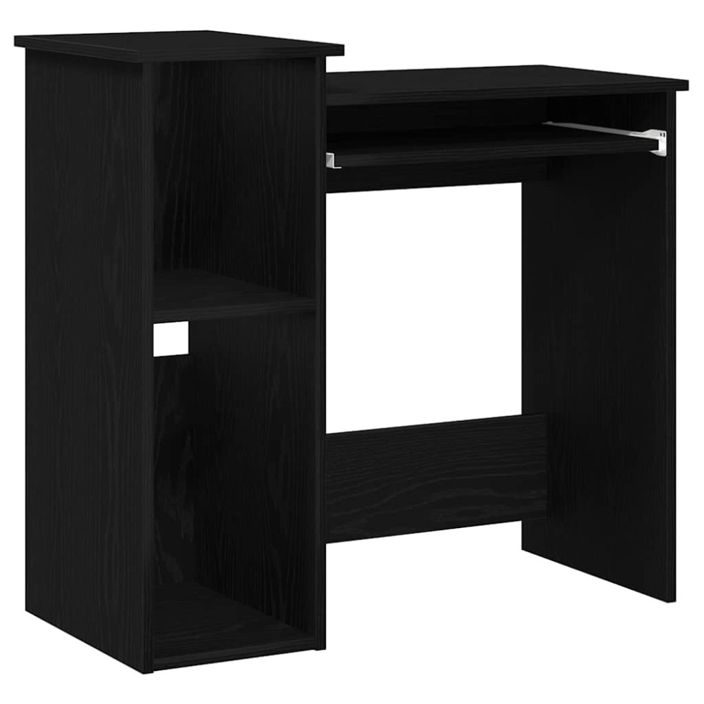 vidaXL Birou cu rafturi, negru, 84x40x78 cm, PAL