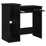 vidaXL Birou cu rafturi, negru, 84x40x78 cm, PAL vidaXL Birou cu rafturi, negru, 84x40x78 cm, PAL