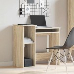 vidaXL Birou cu rafturi, stejar sonoma, 84x40x78 cm, PAL vidaXL Birou cu rafturi, stejar sonoma, 84x40x78 cm, PAL