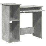 vidaXL Birou cu rafturi, gri beton, 84x40x78 cm, PAL vidaXL Birou cu rafturi, gri beton, 84x40x78 cm, PAL