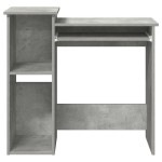 vidaXL Birou cu rafturi, gri beton, 84x40x78 cm, PAL vidaXL Birou cu rafturi, gri beton, 84x40x78 cm, PAL