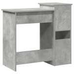 vidaXL Birou cu rafturi, gri beton, 84x40x78 cm, PAL vidaXL Birou cu rafturi, gri beton, 84x40x78 cm, PAL
