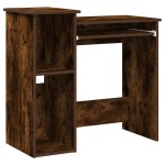 vidaXL Birou cu rafturi, stejar fumuriu, 84x40x78 cm, lemn compozit vidaXL Birou cu rafturi, stejar fumuriu, 84x40x78 cm, lemn compozit