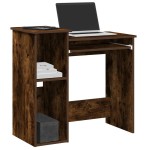 vidaXL Birou cu rafturi, stejar fumuriu, 84x40x78 cm, lemn compozit vidaXL Birou cu rafturi, stejar fumuriu, 84x40x78 cm, lemn compozit