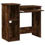 vidaXL Birou cu rafturi, stejar fumuriu, 84x40x78 cm, lemn compozit vidaXL Birou cu rafturi, stejar fumuriu, 84x40x78 cm, lemn compozit