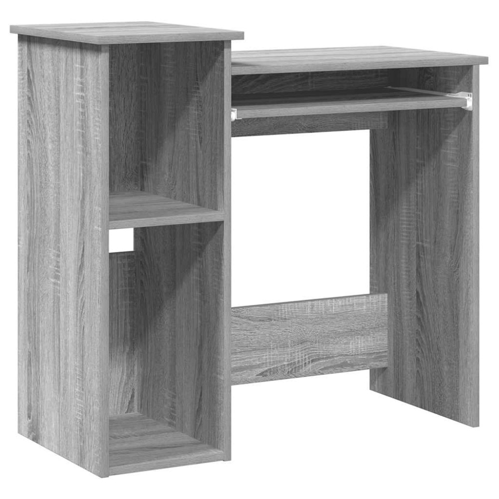 vidaXL Birou cu rafturi, gri sonoma, 84x40x78 cm, lemn compozit