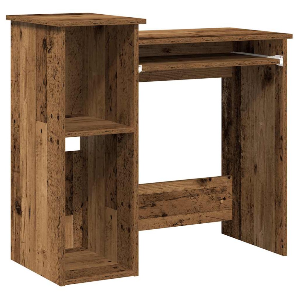 vidaXL Birou cu rafturi, lemn vechi, 84x40x78 cm, lemn prelucrat