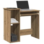 vidaXL Birou cu rafturi stejar artizanal 84x40x78 cm, lemn prelucrat vidaXL Birou cu rafturi stejar artizanal 84x40x78 cm, lemn prelucrat